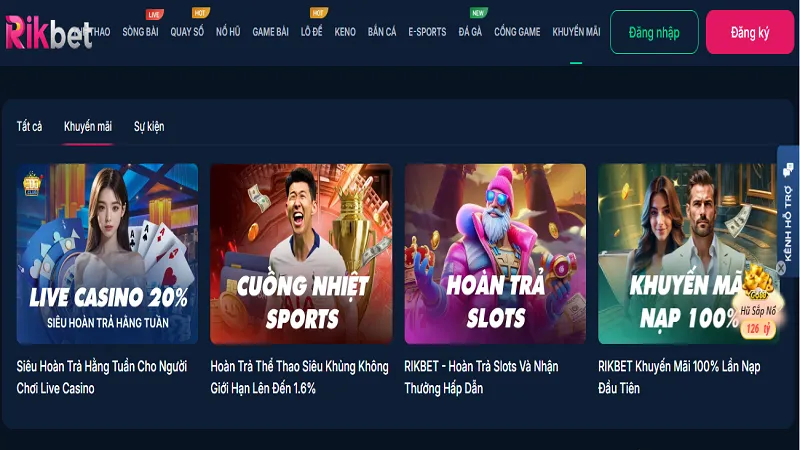 RikBet ⚽️ Trang Chủ Đăng Ký Và Hỗ Trợ RikBet Mới Nhất 2025 16 Ngập tràn ưu đãi, sự kiện hot trên nền tảng RikBet